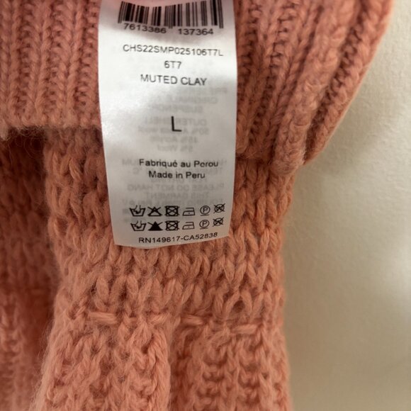 Alpaca Muted Clay See by Chloe Bell Sleeve Sweater - Picture 5 of 6